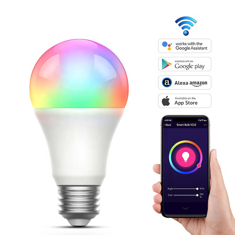 9W E27 WiFi Smart Light Bulb LED Lamp 