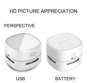 ABS Portable Mini Desktop Table Vacuum Cleaner - Image 2