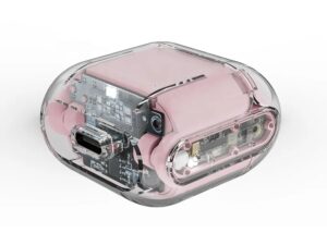 2023 New Punk Design Transparent TWS Earbuds For Iphone - Pink