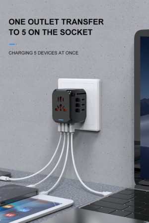 USB traver charging ports plug multifunctional adapter - Image 2