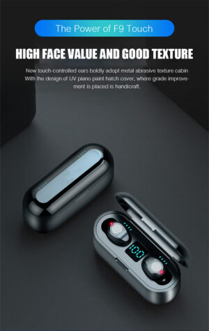 F9 BT5.3 Wireless LCD Digital Electric Noise Reduction TWS Earbuds - Image 4
