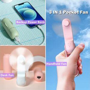 Handheld Mini Portable Rechargeable 3 IN 1 Folding Fan - Image 3