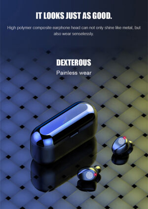 F9 BT5.3 Wireless LCD Digital Electric Noise Reduction TWS Earbuds - Image 2