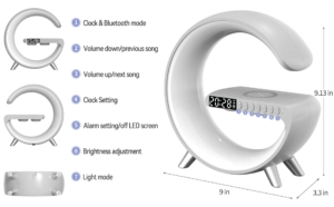 Smar ttmosphere lamp wireleless charger with bluetooth speaker - Image 4